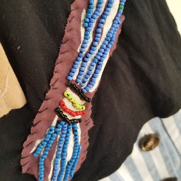 Woolworths Thrifted Beaded Embroidery Textile Top - Picture 6 of 8